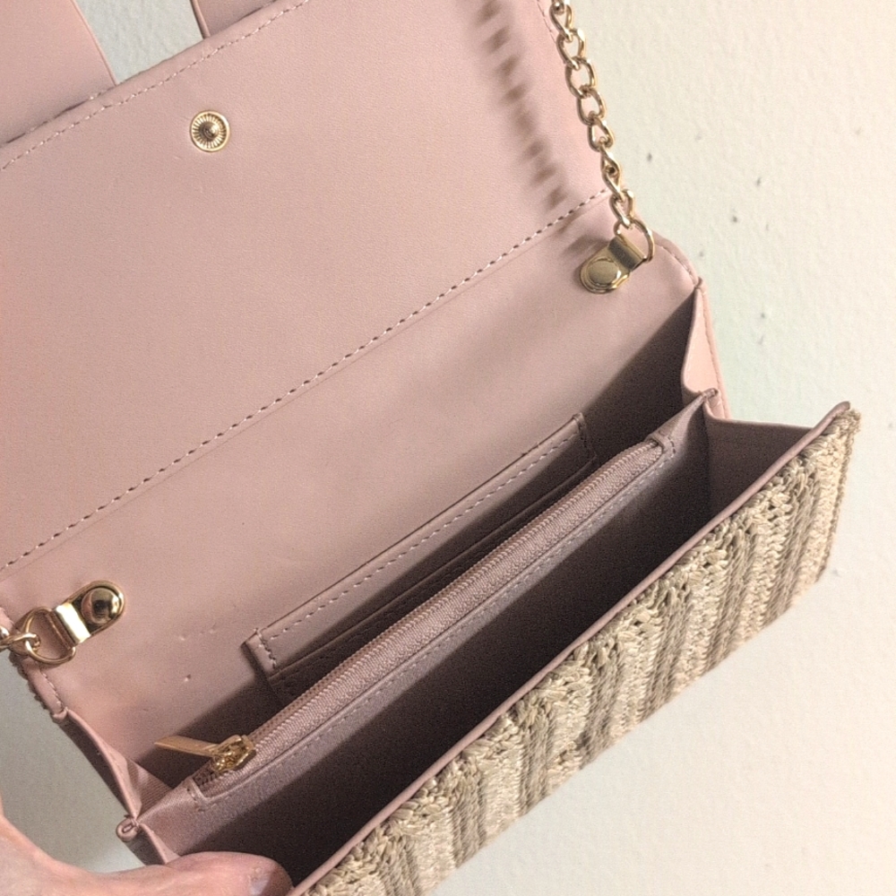 Lovely Straw Crossbody Wallet Bag - Picture 4 of 6